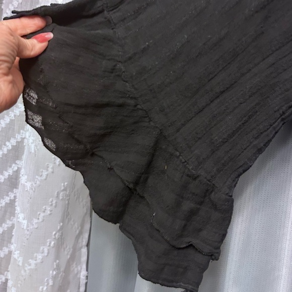 MOLIO RELIO Boho crocheted Tunic mini dress black S - Picture 2 of 6